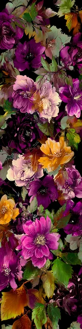 Free flower bookmark featuring a cluster of magenta flowers